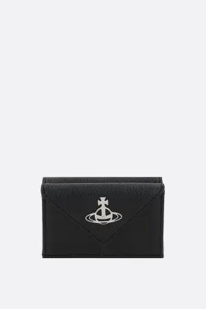 Envelope compact billfold wallet in faux leather