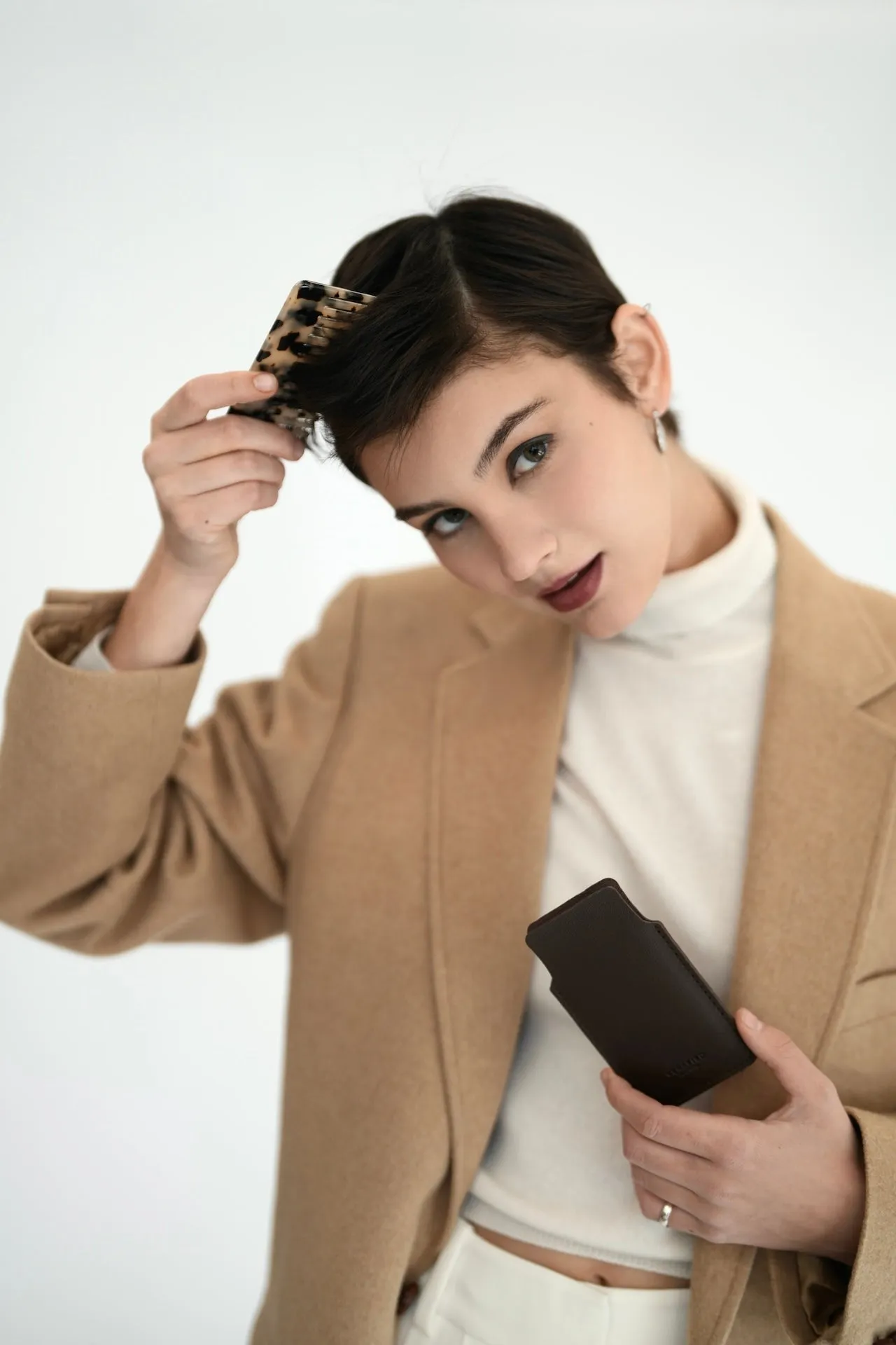 Espresso Hair Comb with Case