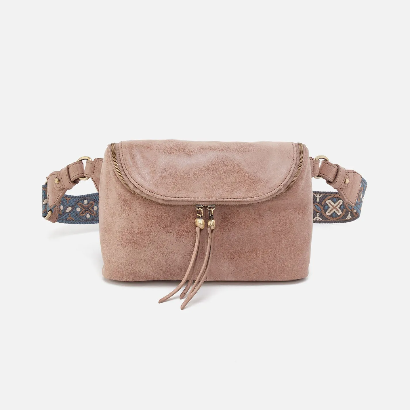 Fern Large Belt Bag In Buffed Leather - Hazel
