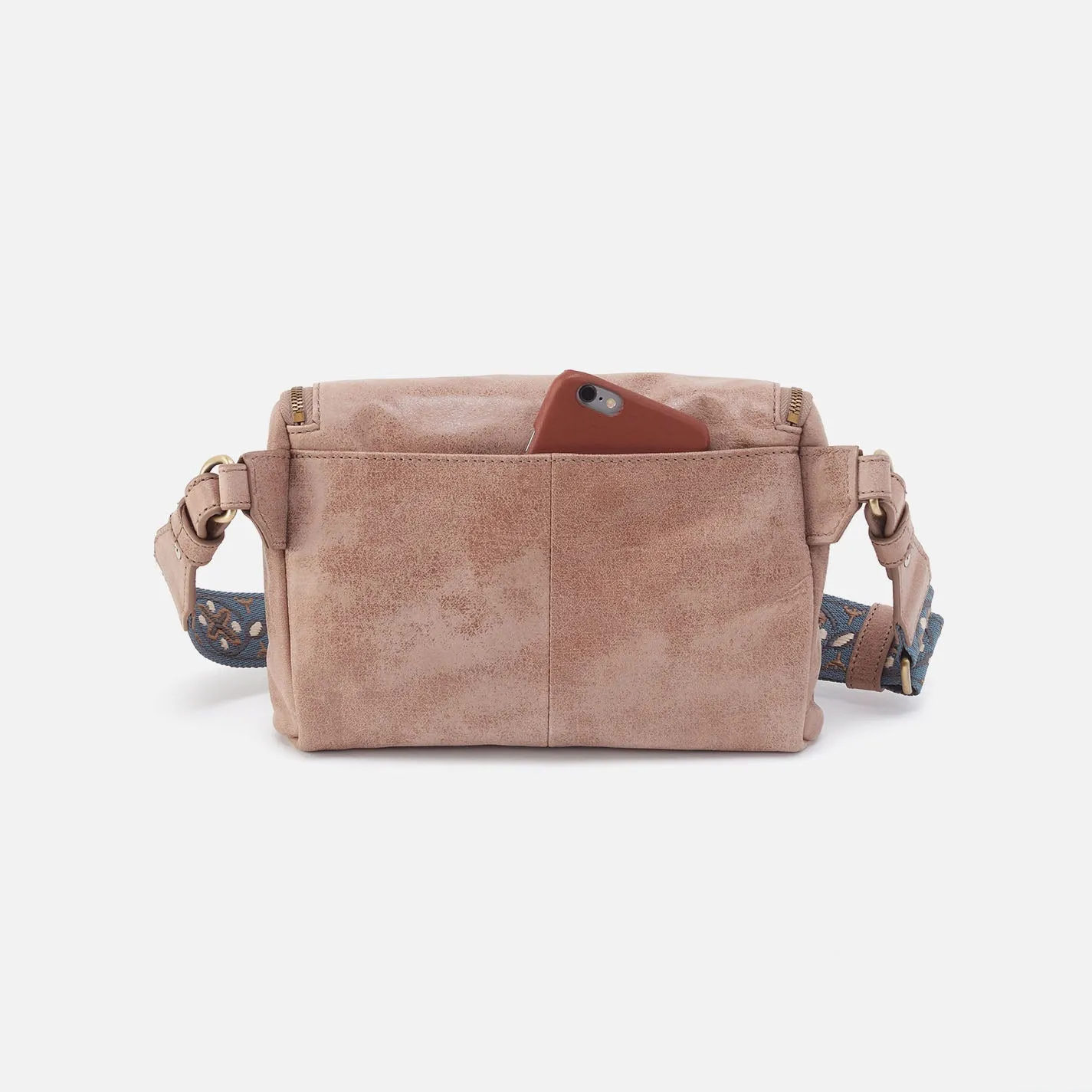 Fern Large Belt Bag In Buffed Leather - Hazel