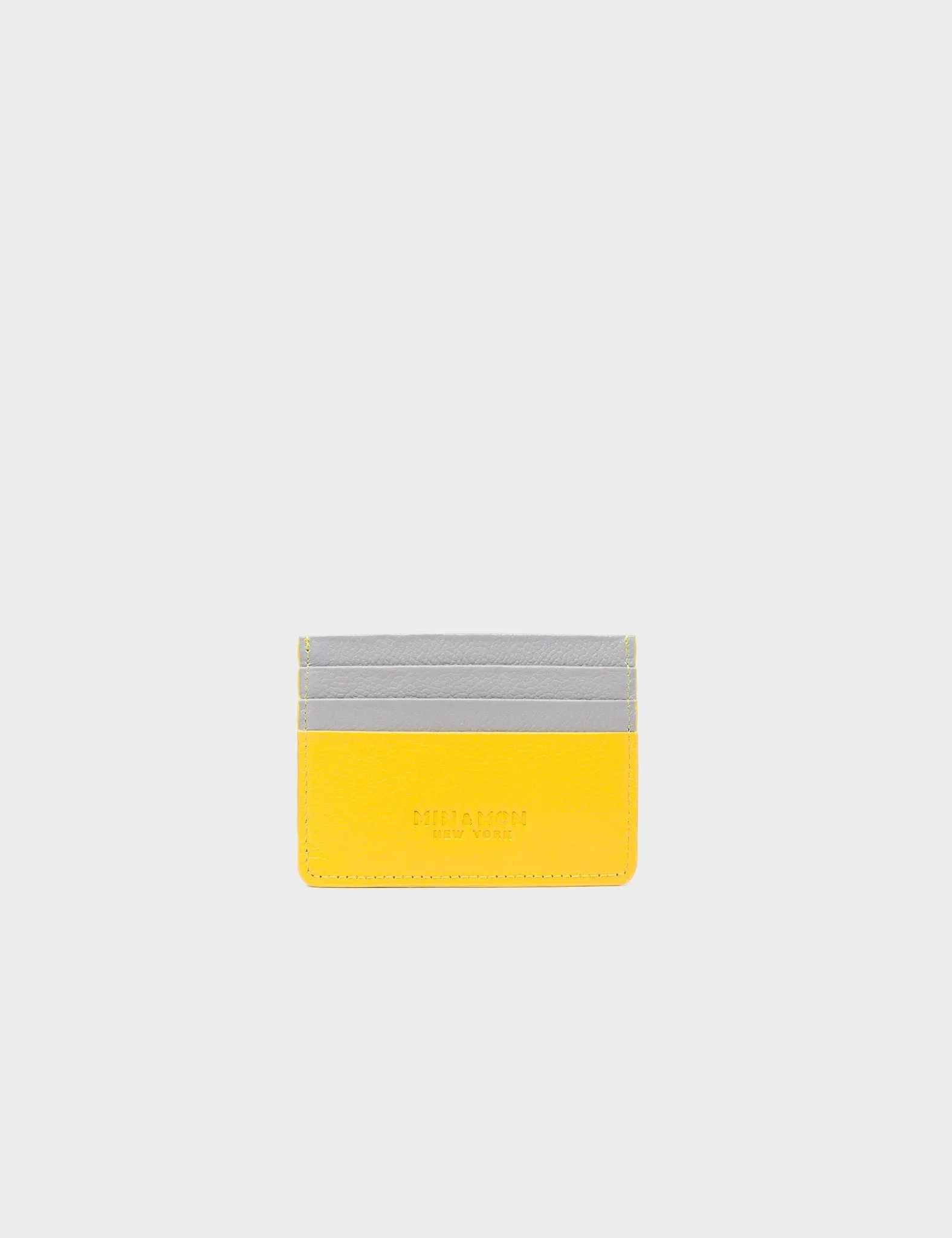 Filium Balloon Yellow Leather Cardholder - Eye Love New York Embroidery