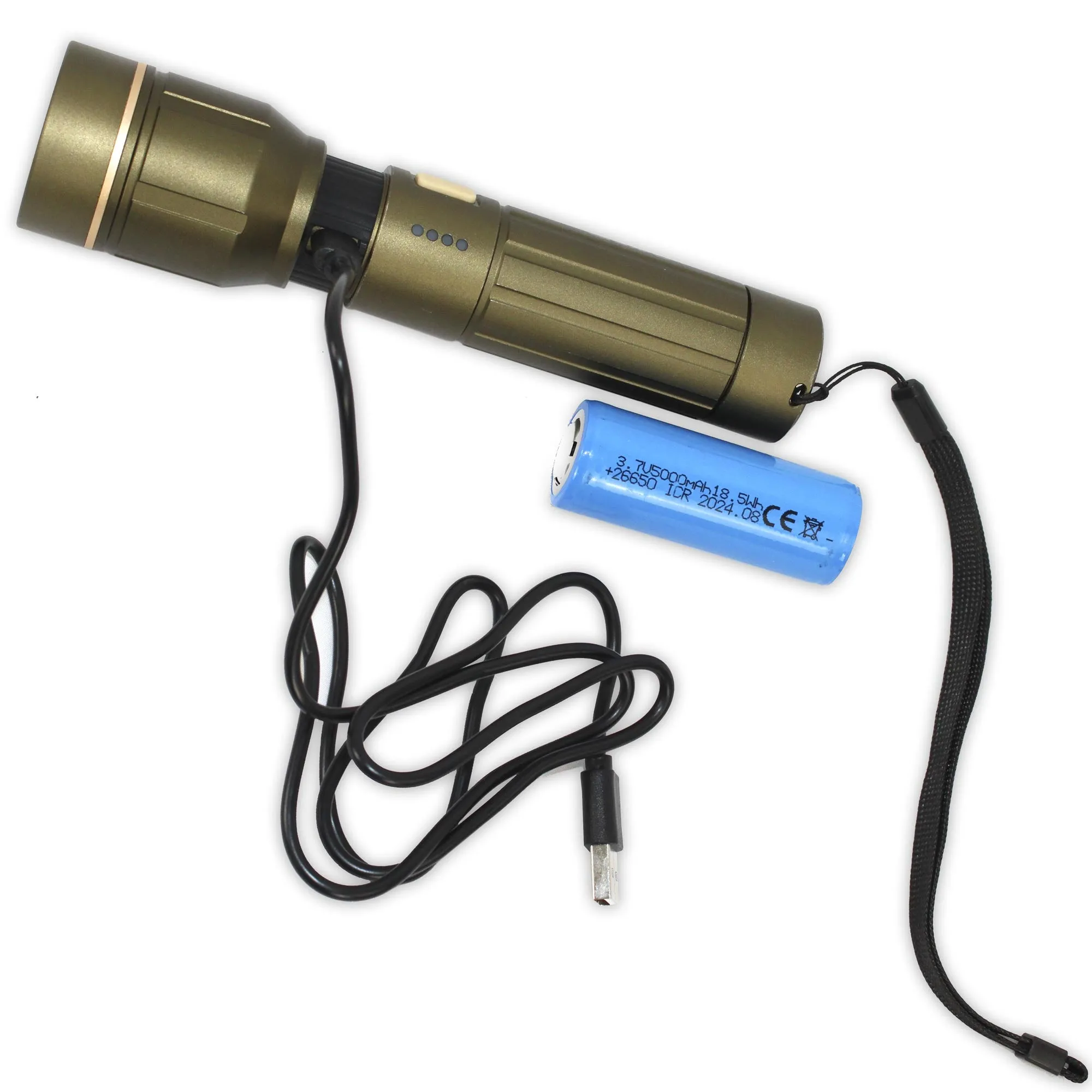 Flare Zoom Flashlight 1800 Lumens - Olive