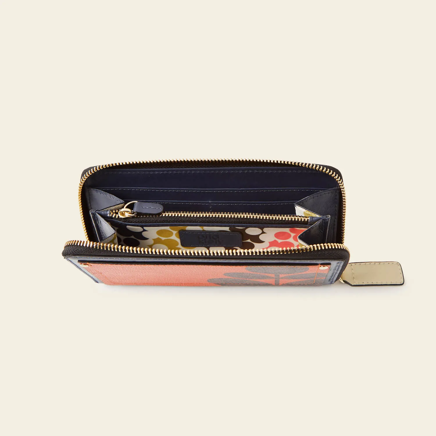 Forget Me Not Wallet - Navy Puzzle Flower