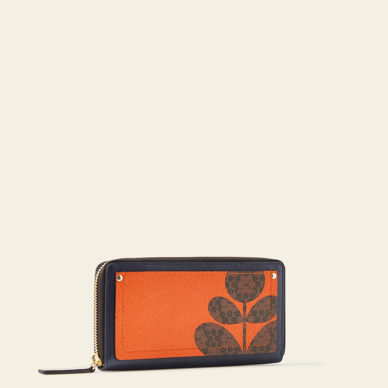 Forget Me Not Wallet - Navy Puzzle Flower