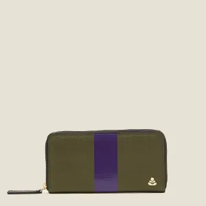 Forget Me Not Wallet - Shiny Stripe Spruce Purple