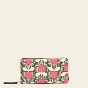 Forget Me Not Wallet - Striped Tulip Fuchsia