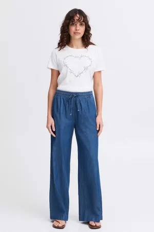 Fransa Kindra Mid Blue Trousers