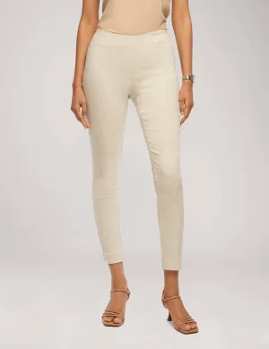 Grid Tech Stretch Pull On Hollywood Waist Slim Ankle- Sale