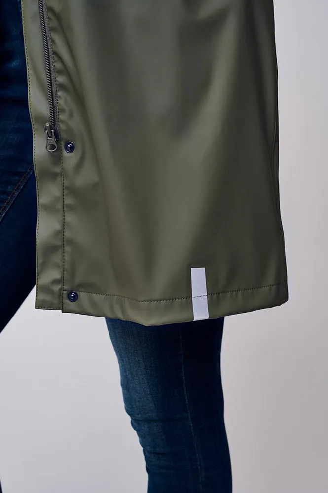 ICHI Tazi Klamata Green Raincoat