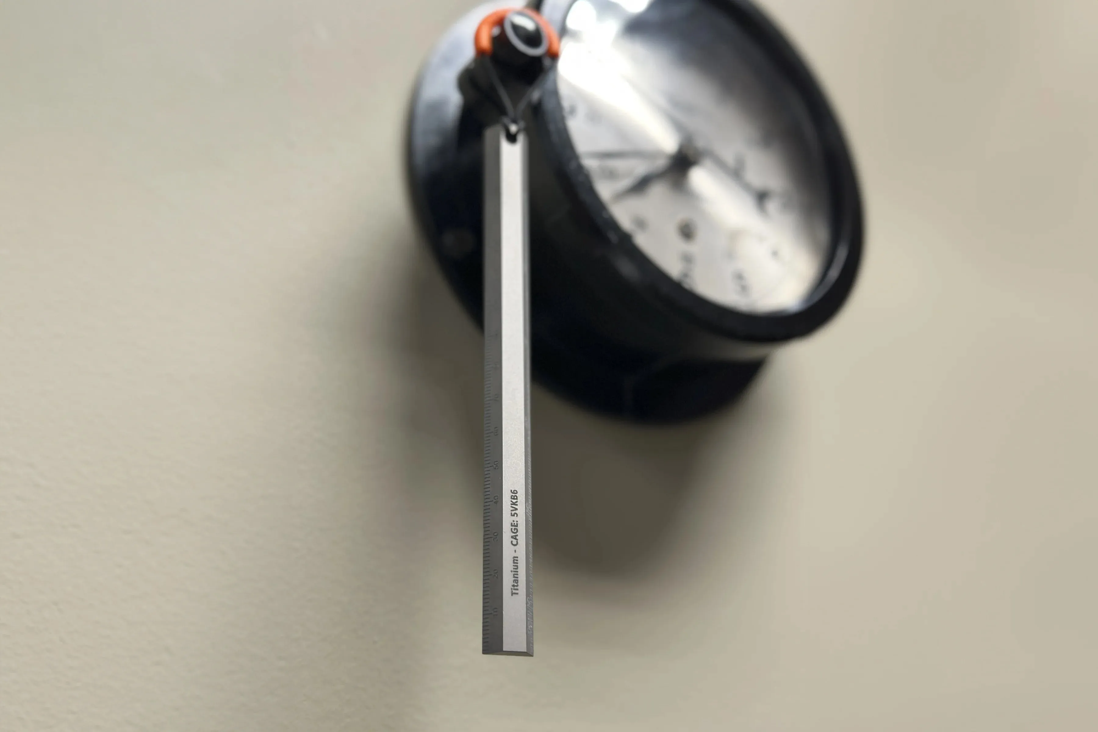 Indestructible Machined Titanium Precision 6 Inch / 15CM Ruler With Decimal Chart