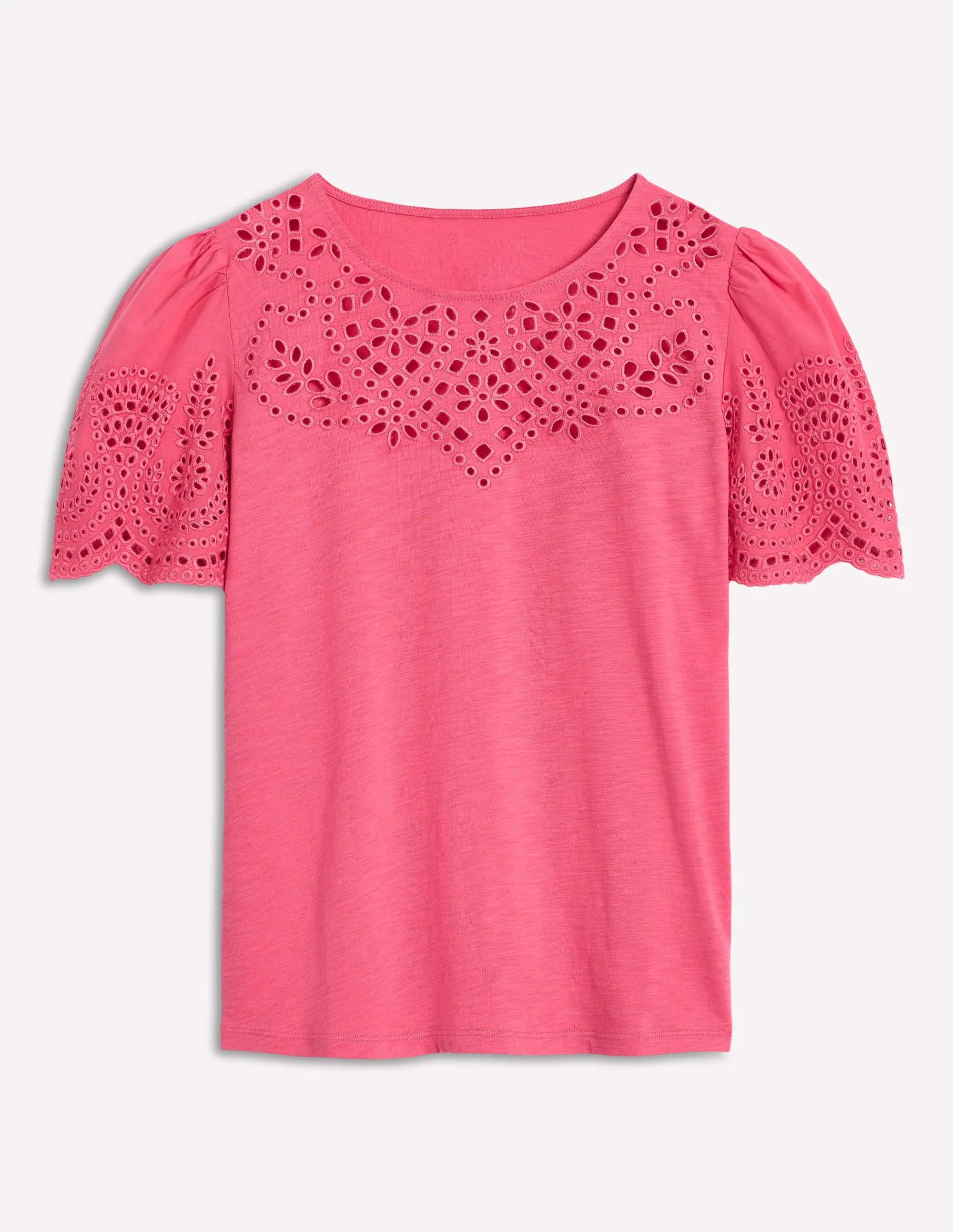 Isabel Broderie Top-Rose Pink