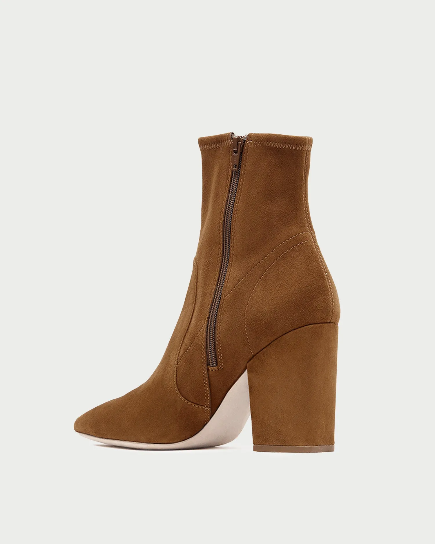 Isla Cacao Suede Slim Ankle Bootie