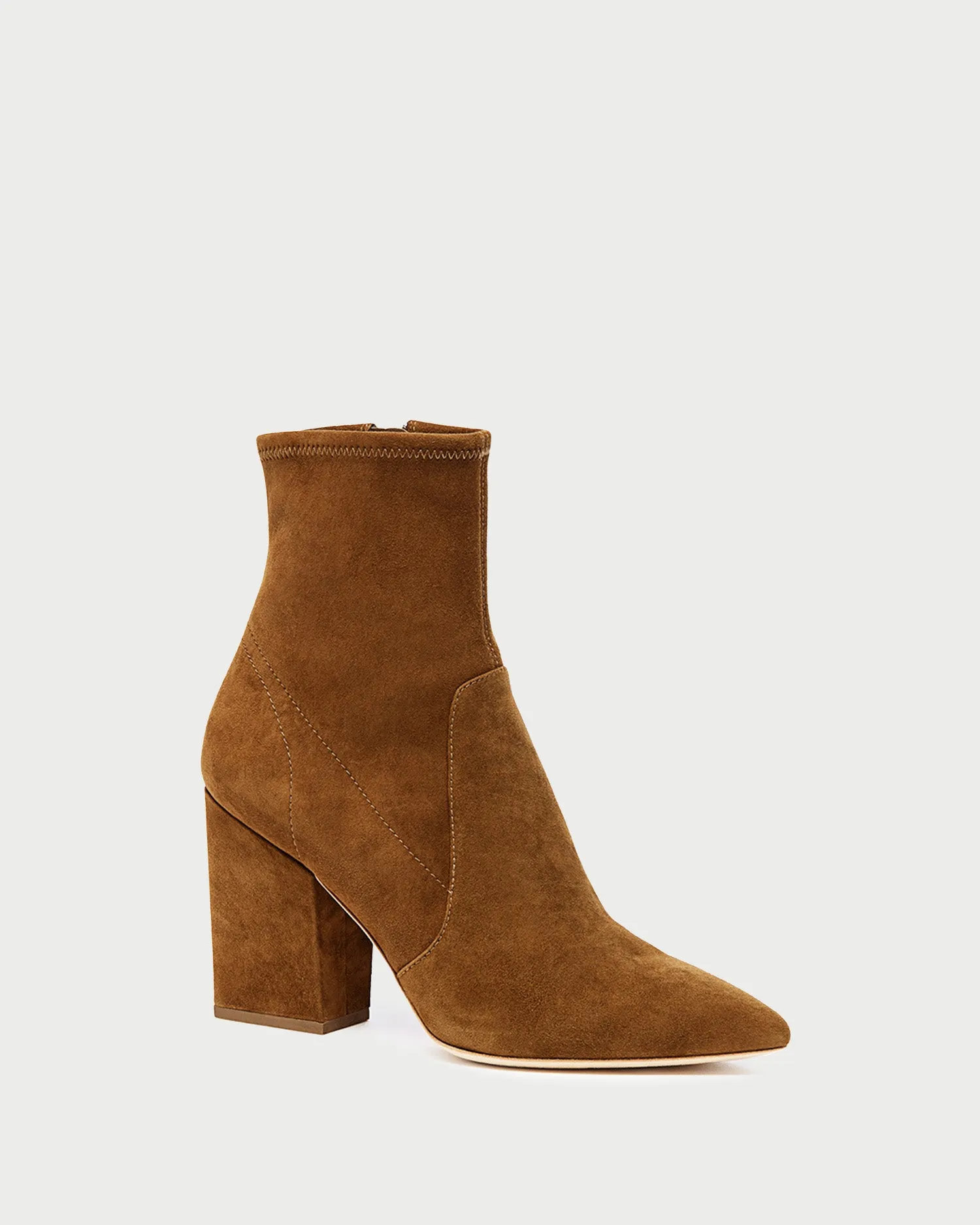 Isla Cacao Suede Slim Ankle Bootie