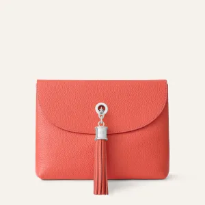 Jasmine Crossbody | Coral with Silver hardware