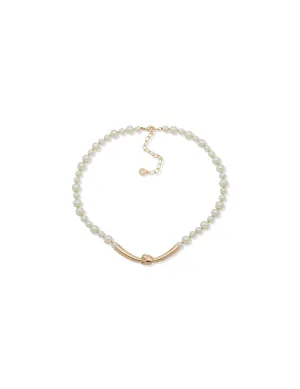 Knotted Pearl Necklace