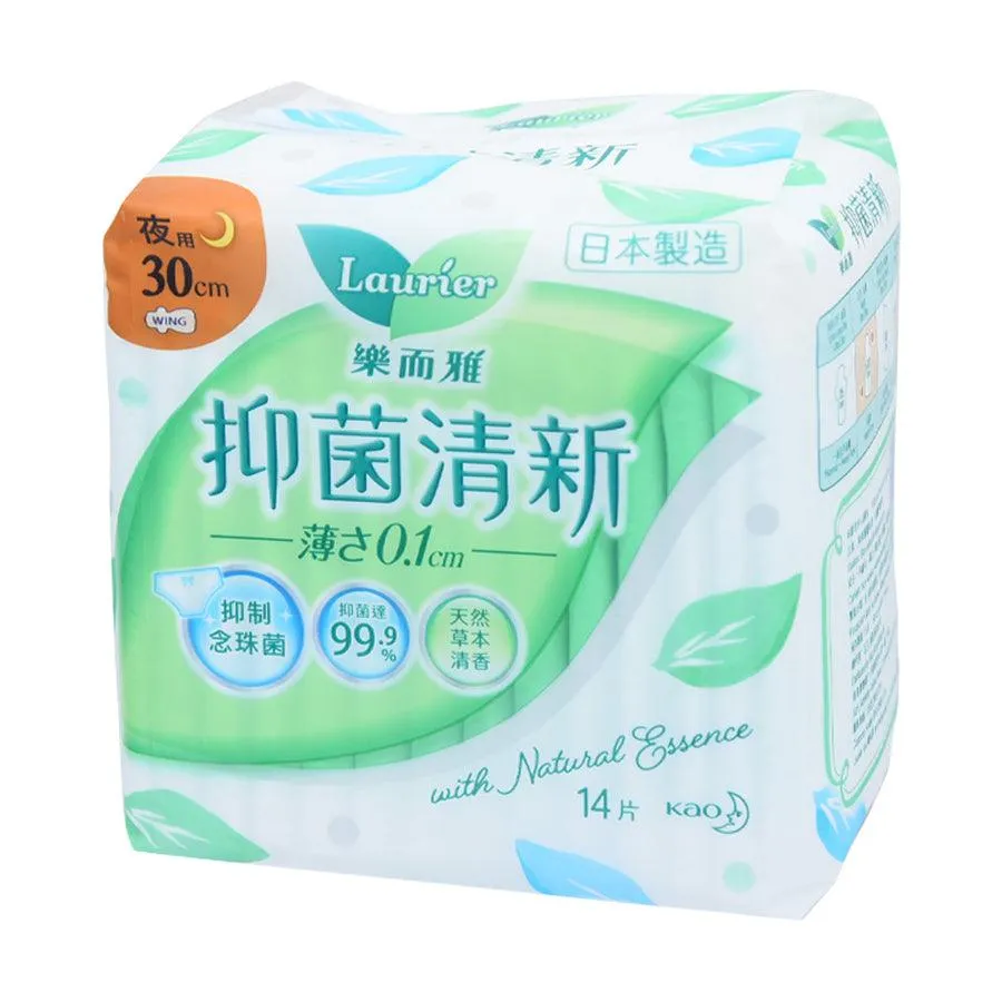 LAURIER Anti Bacteria Ultra Slim Night 30cm  (14pcs)