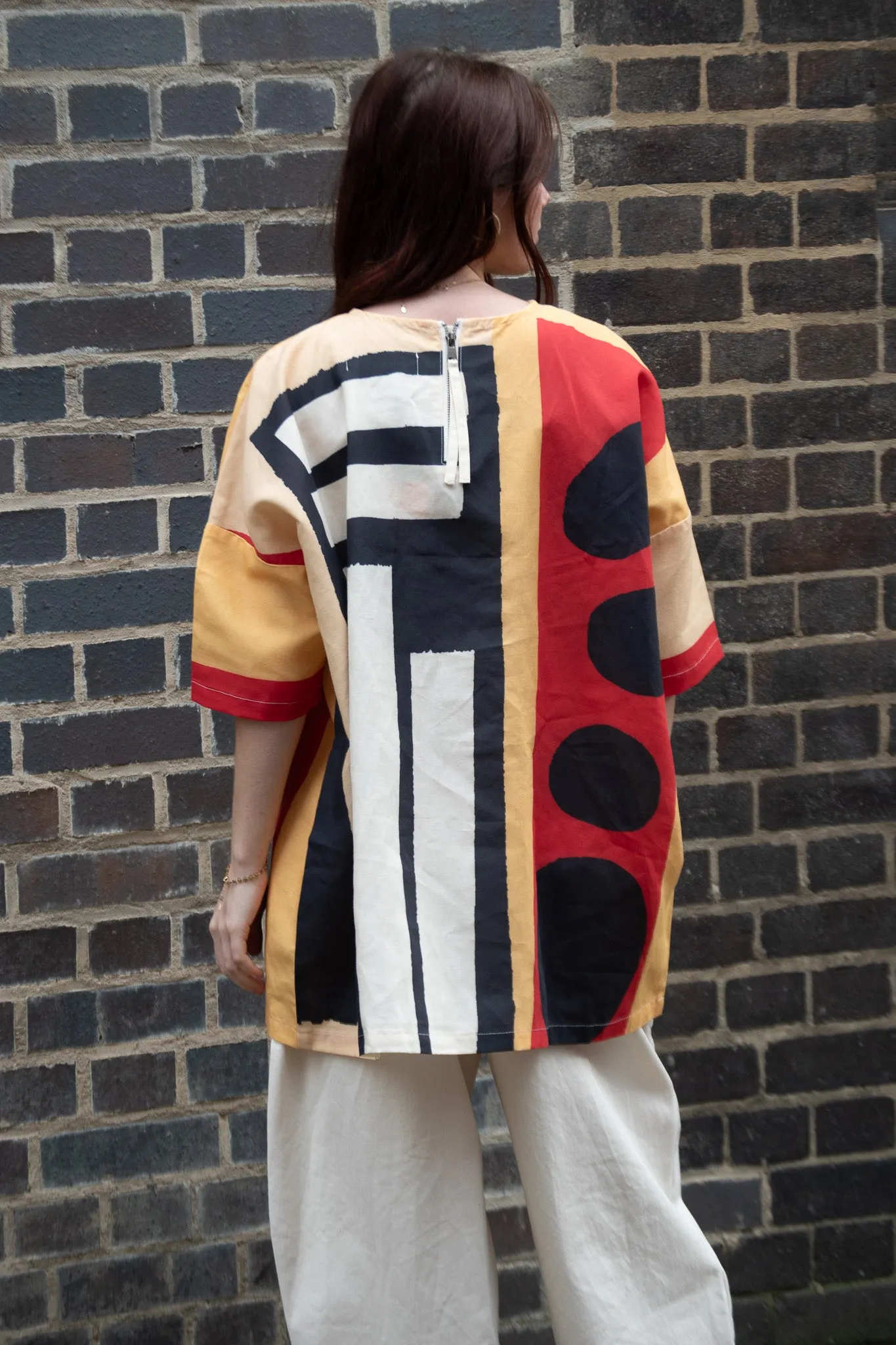 L.F. Markey Silas Bold Collage Print Top