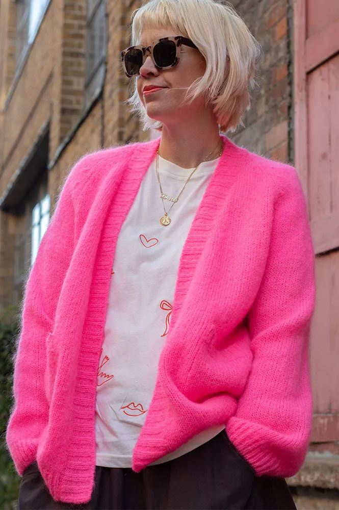 Maison Anje Bruneti Bright Rose Cardigan