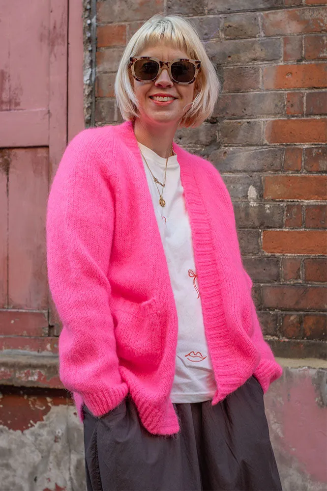 Maison Anje Bruneti Bright Rose Cardigan