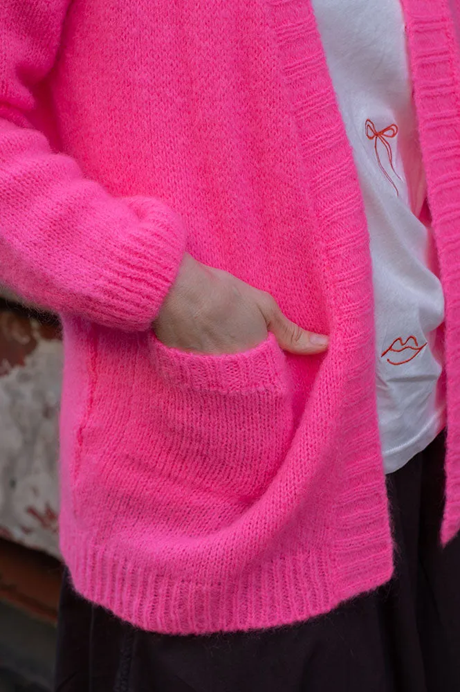 Maison Anje Bruneti Bright Rose Cardigan