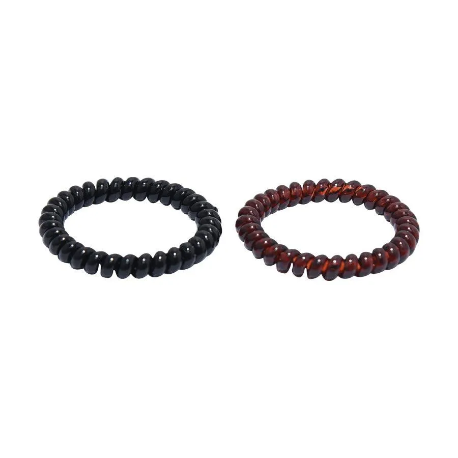 MAPEPE Spring Hair Gum Slim 2P Black&Brown