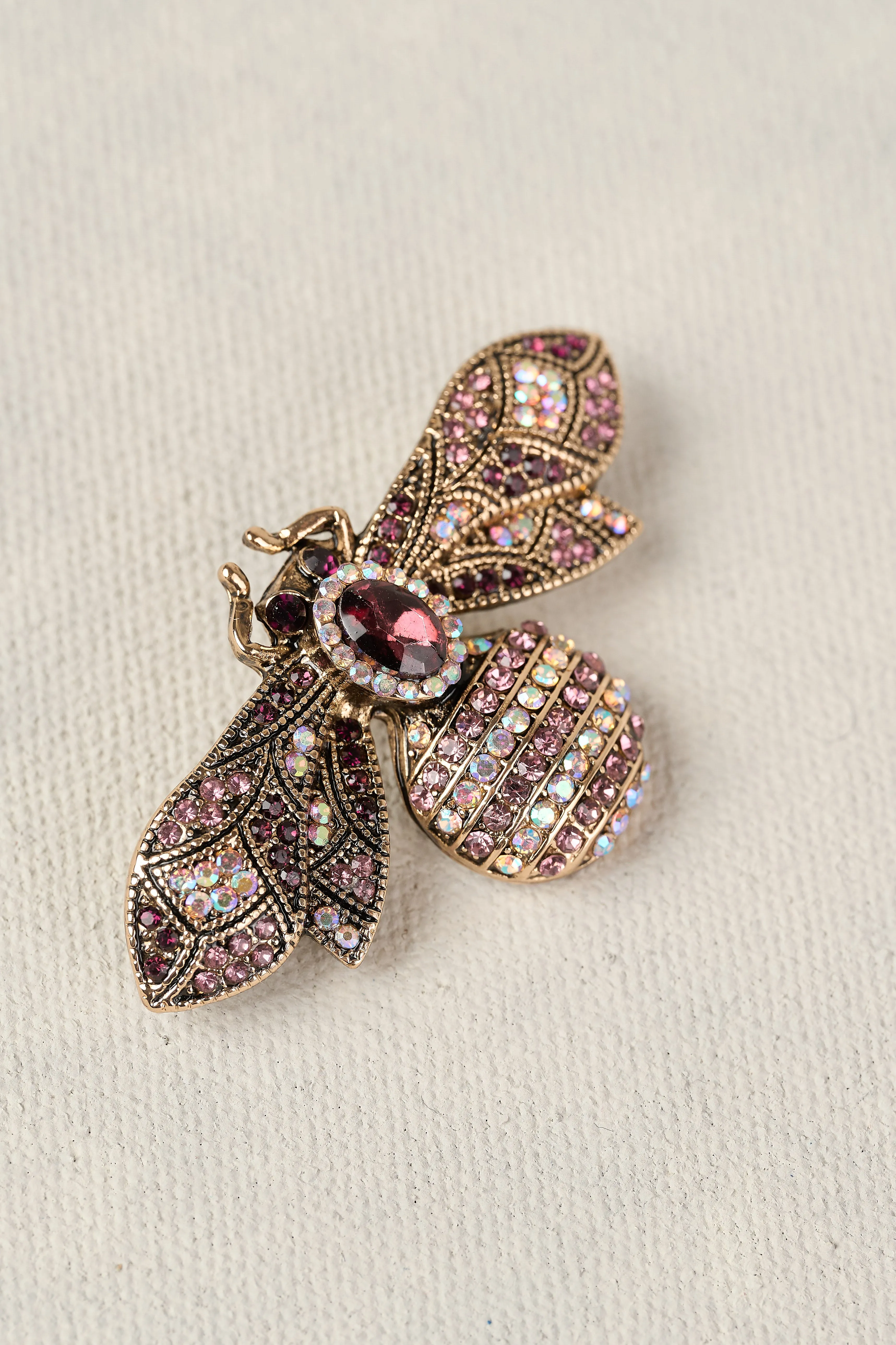 Mauve Bee Brooch - Mauve
