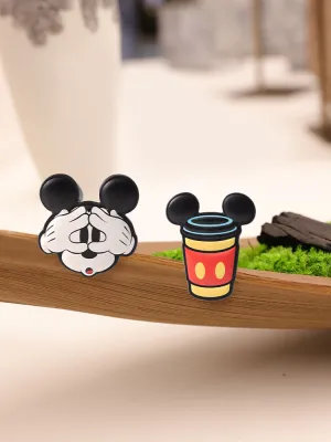 Mickey Mouse Cup Leather Bag Charm