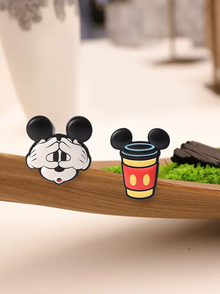 Mickey Mouse Cup Leather Bag Charm