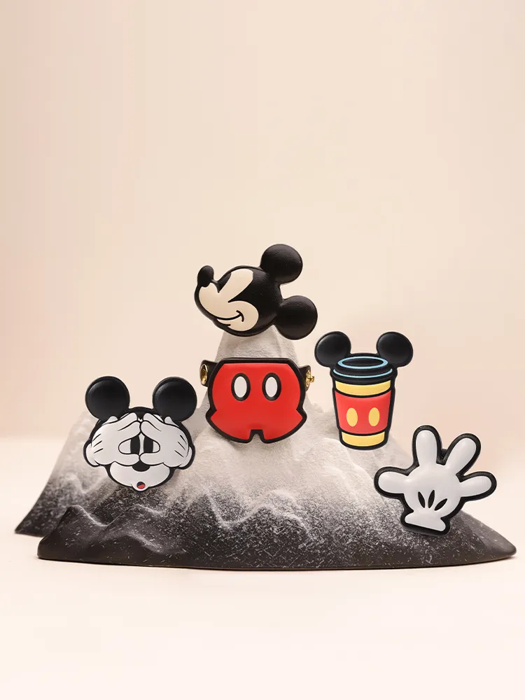 Mickey Mouse Cup Leather Bag Charm