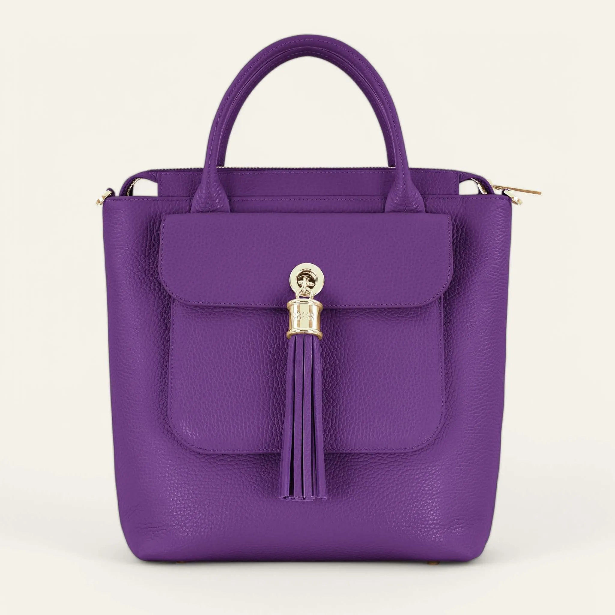 Mini P Backpack | Amethyst with Gold hardware