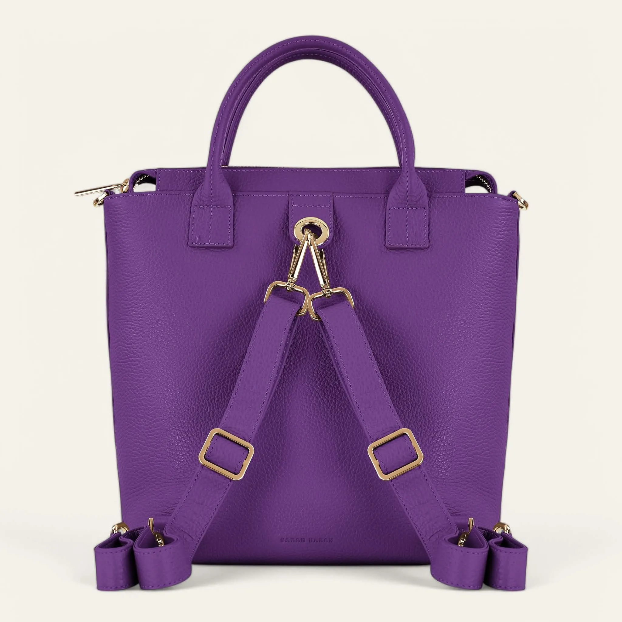 Mini P Backpack | Amethyst with Gold hardware