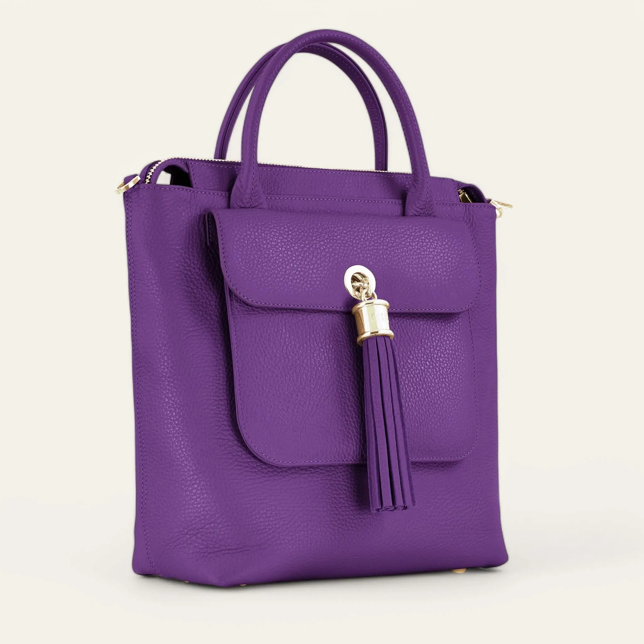 Mini P Backpack | Amethyst with Gold hardware
