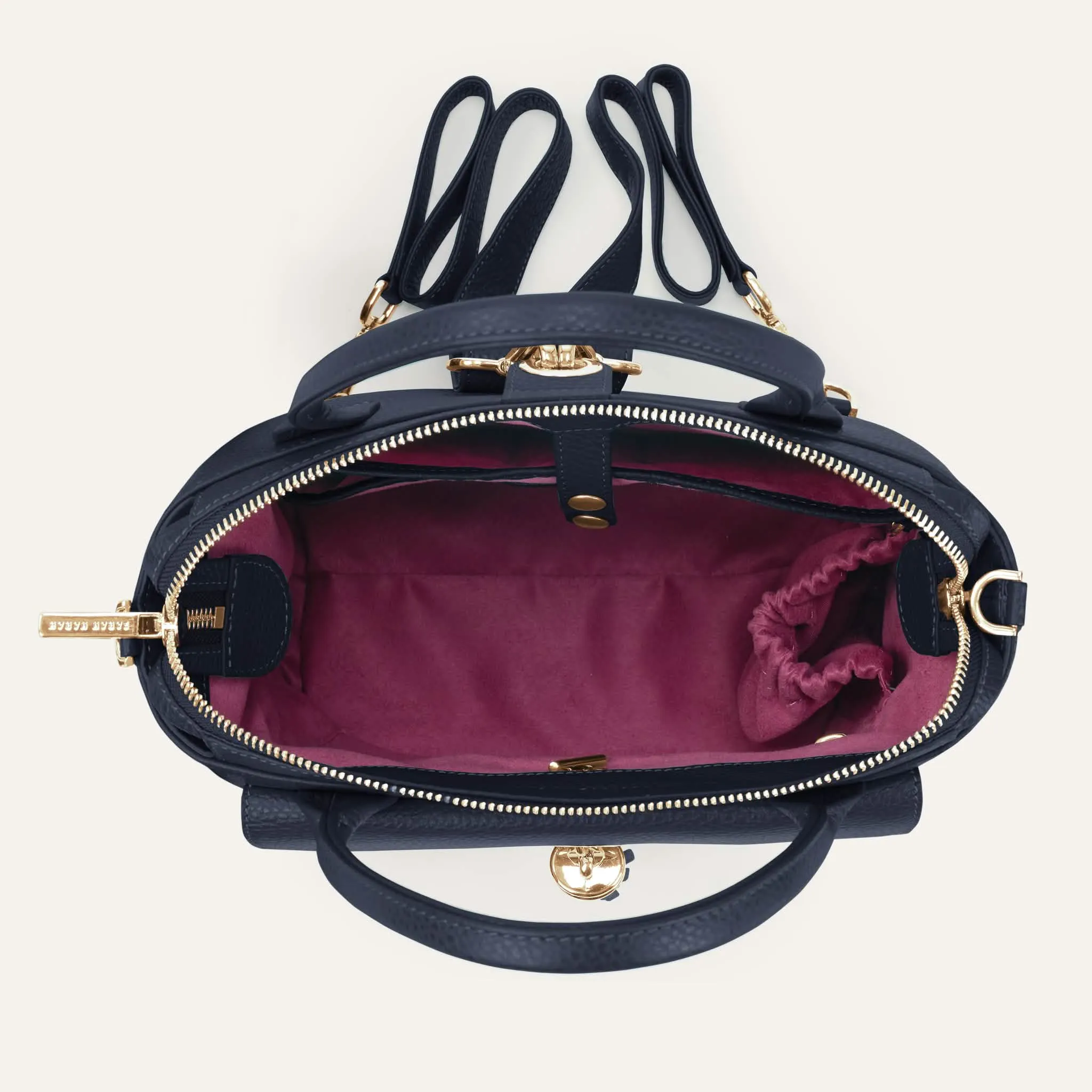 Mini P Backpack | Space with Gold hardware