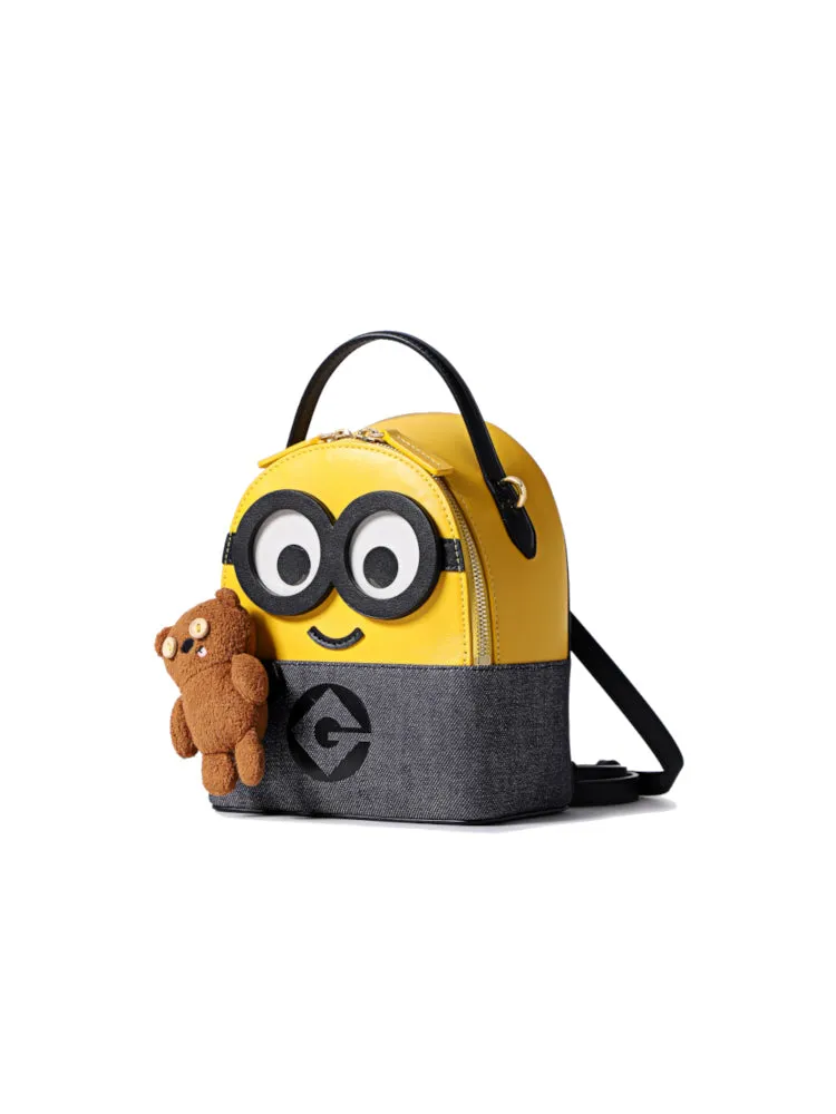 Minions Denim with Leather Backpack