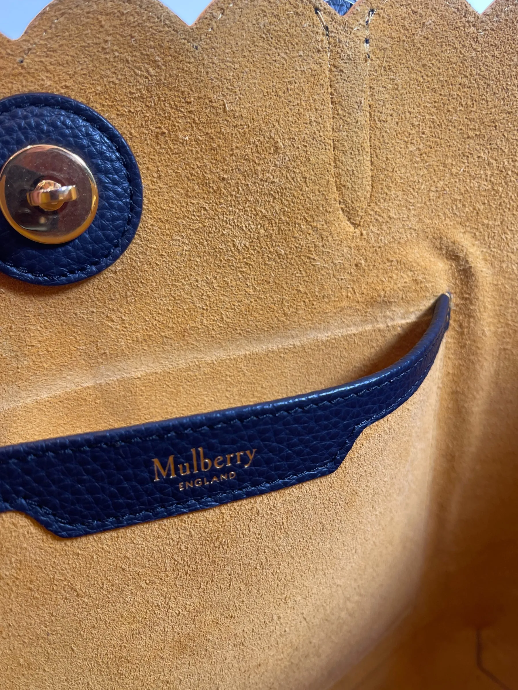 Mulberry Navy Classic Grain Leather Tote