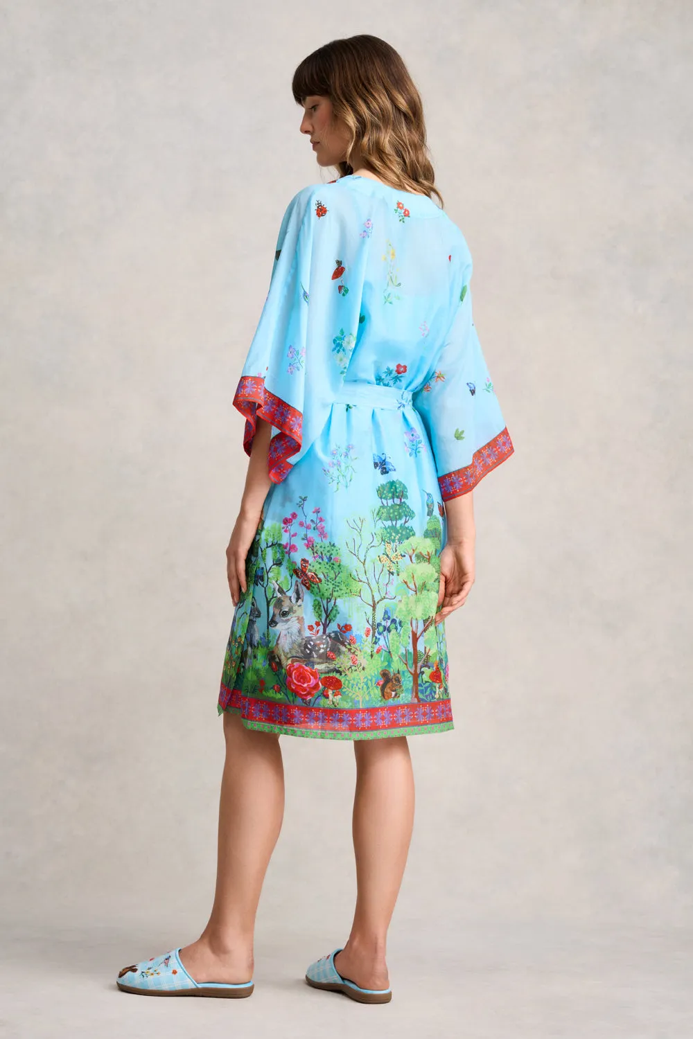 Nathalie Lété Cotton Silk Kimono - Summer Forest Print