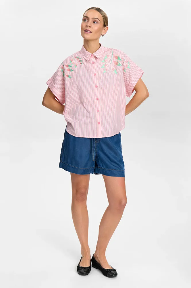 Numph Ulla Blushing Bride Stripe Shirt