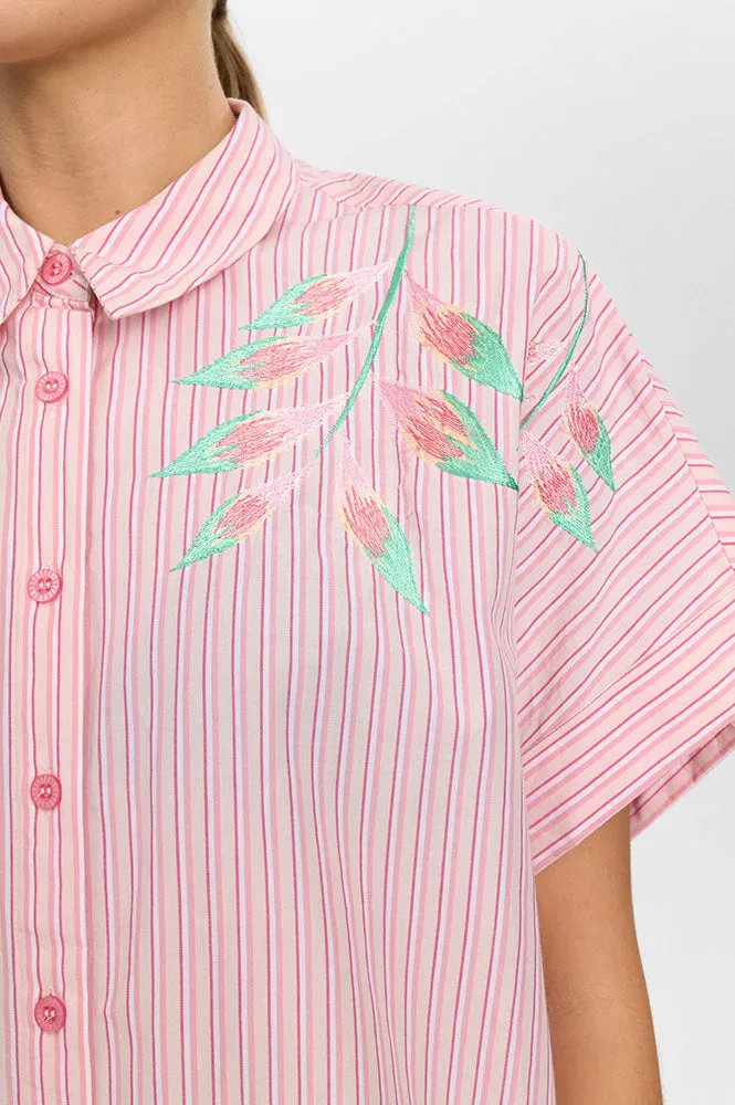 Numph Ulla Blushing Bride Stripe Shirt