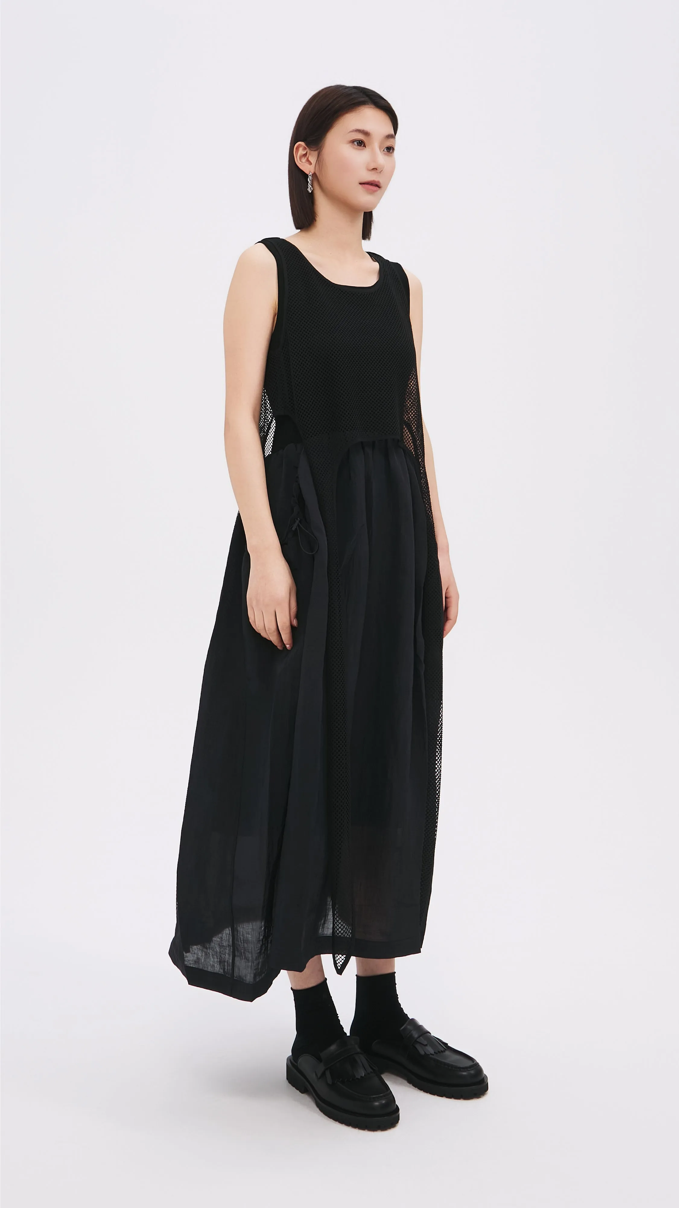 Nylon Patch Knit Dress