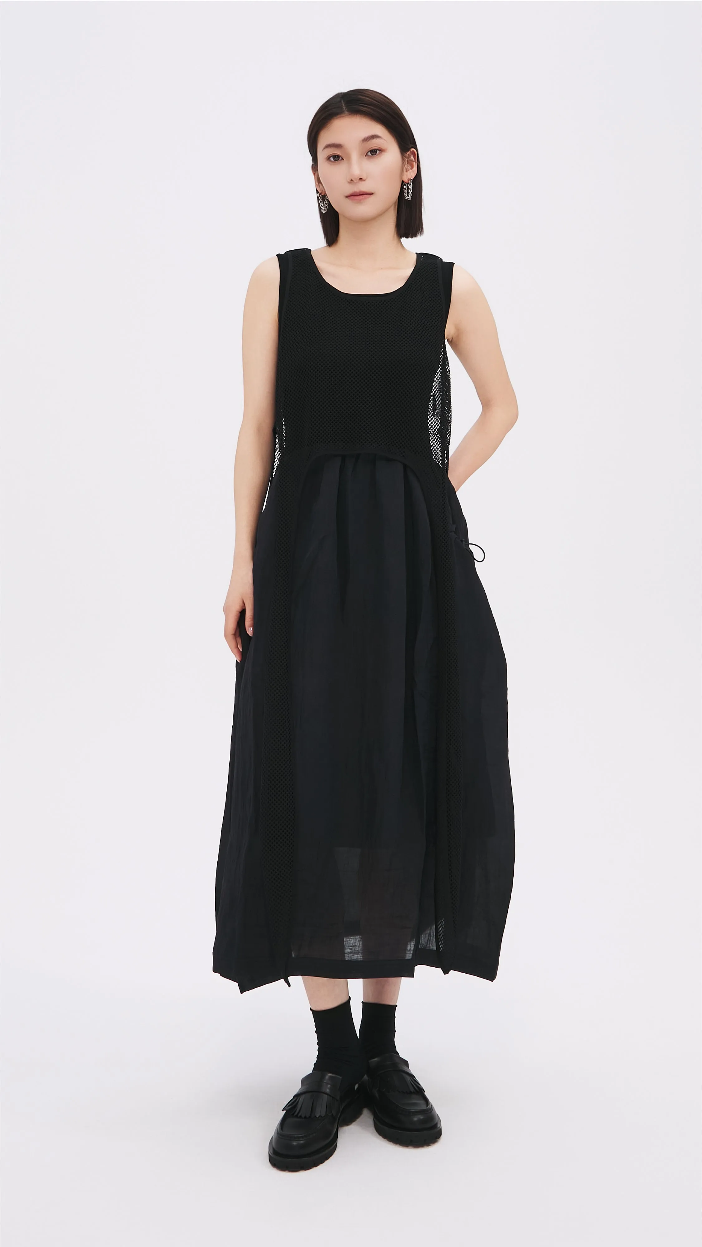 Nylon Patch Knit Dress