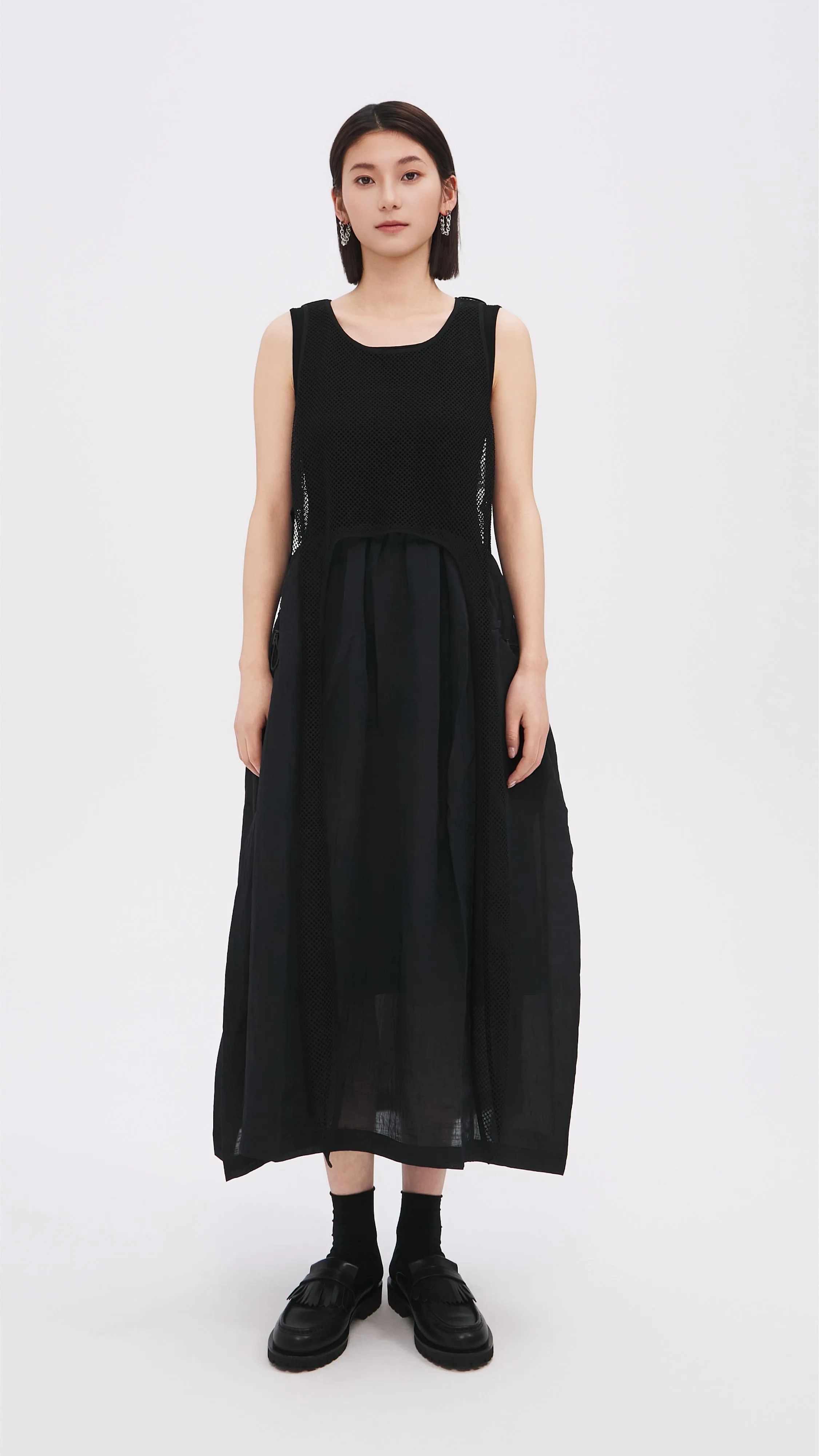 Nylon Patch Knit Dress