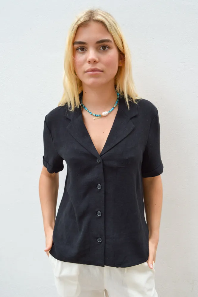 Object Sanne Black Shirt