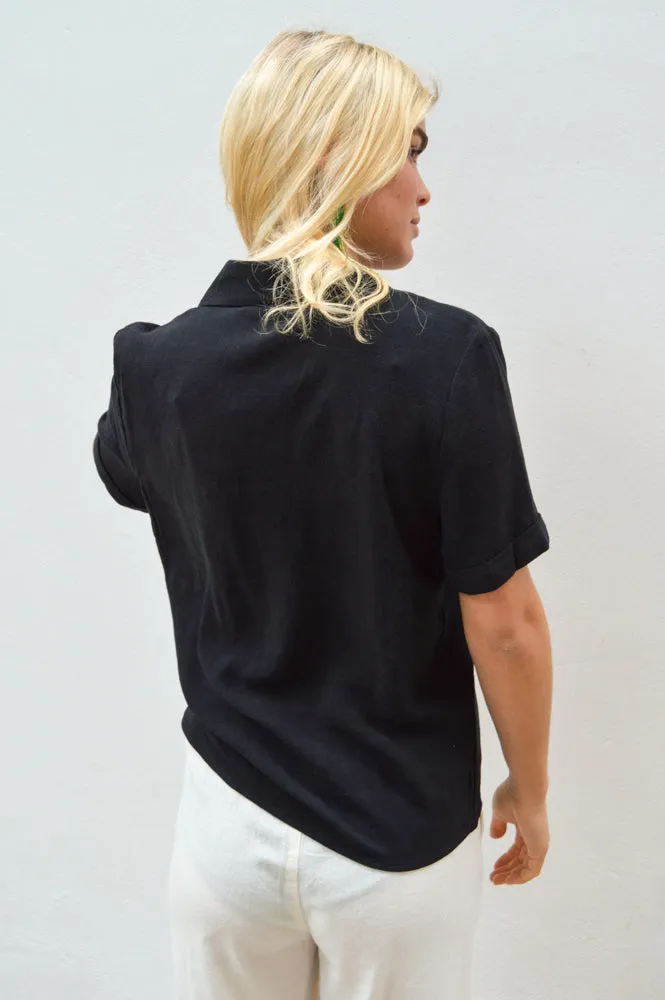 Object Sanne Black Shirt