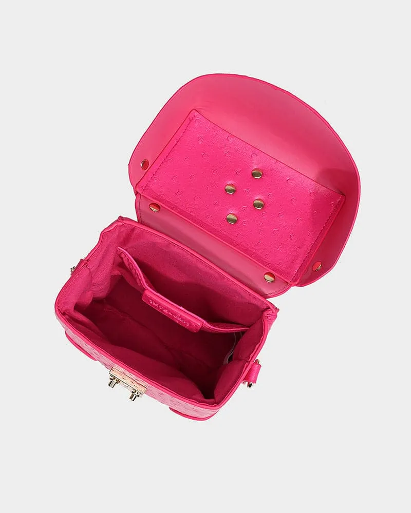 Ostrich Mini Tote Bag in Pink