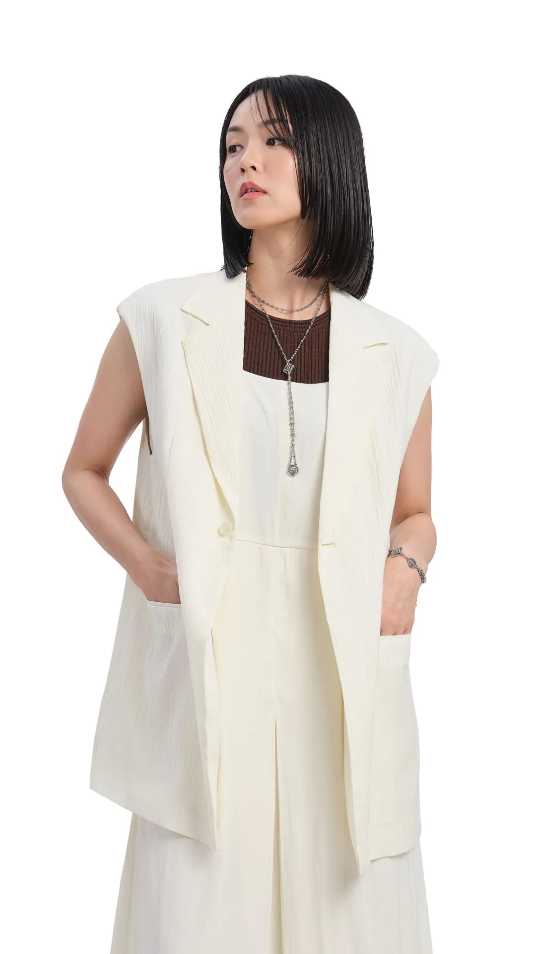 Oversized Jacquard Waistcoat