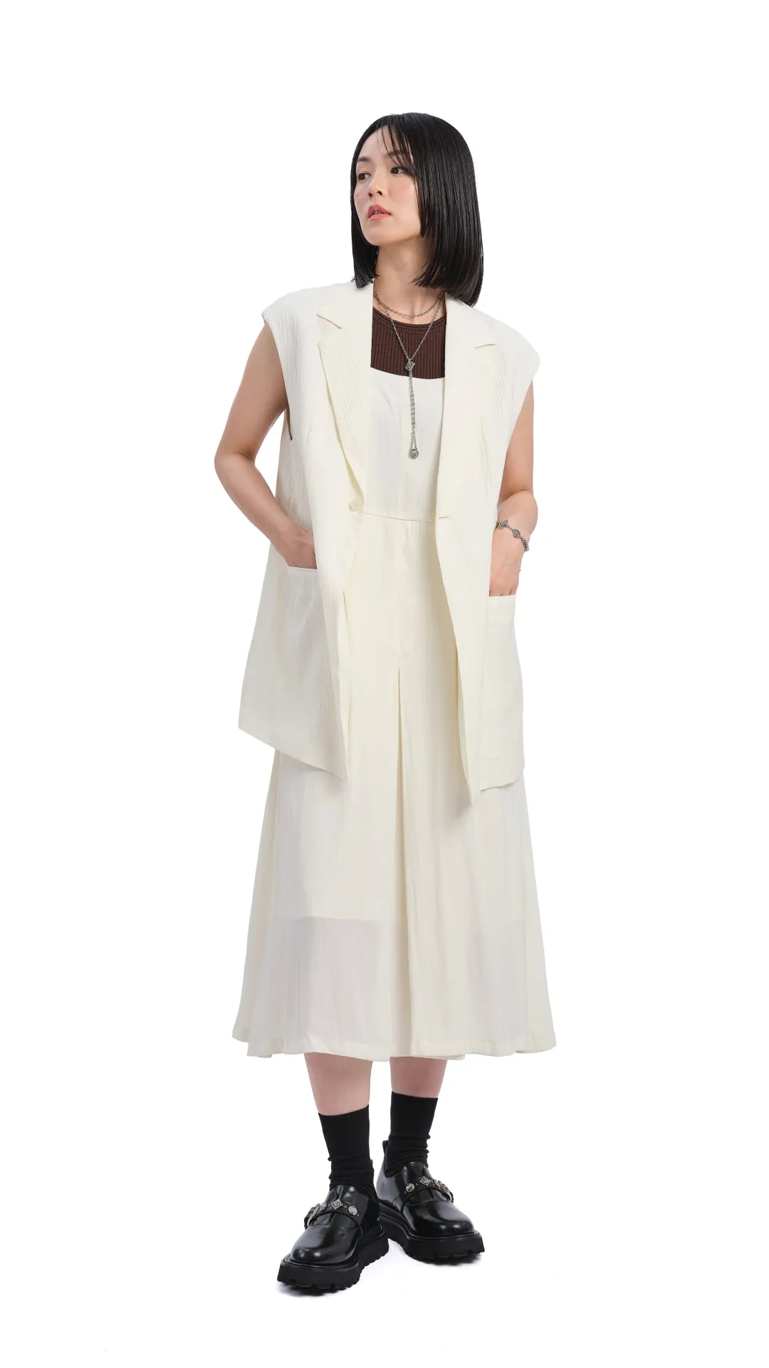 Oversized Jacquard Waistcoat