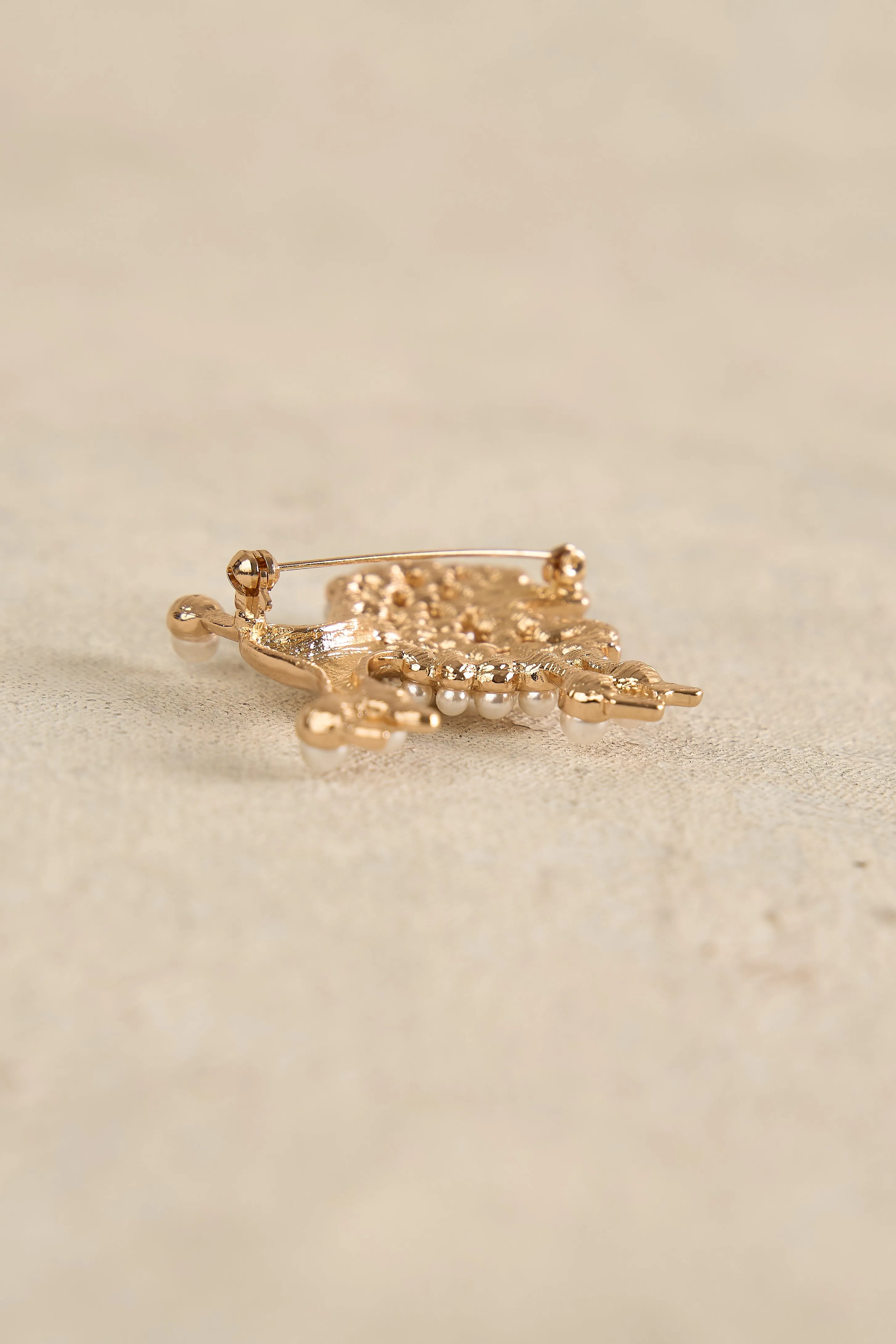 Pearl Poodle Brooch - White
