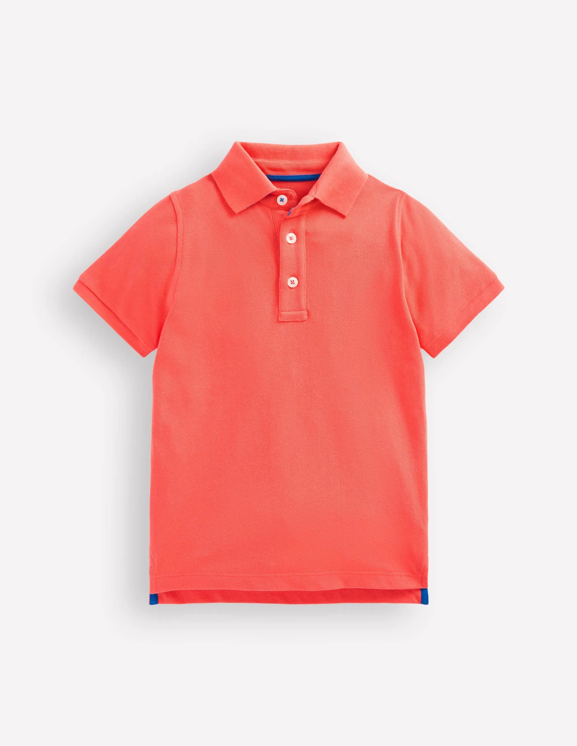 Piqué Polo Shirt-HOT CORAL (17-1656 TCX)