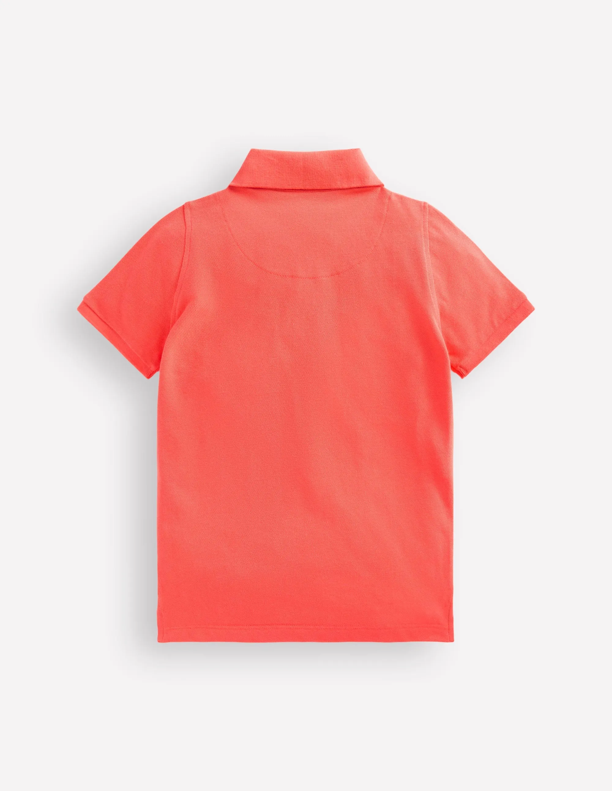 Piqué Polo Shirt-HOT CORAL (17-1656 TCX)