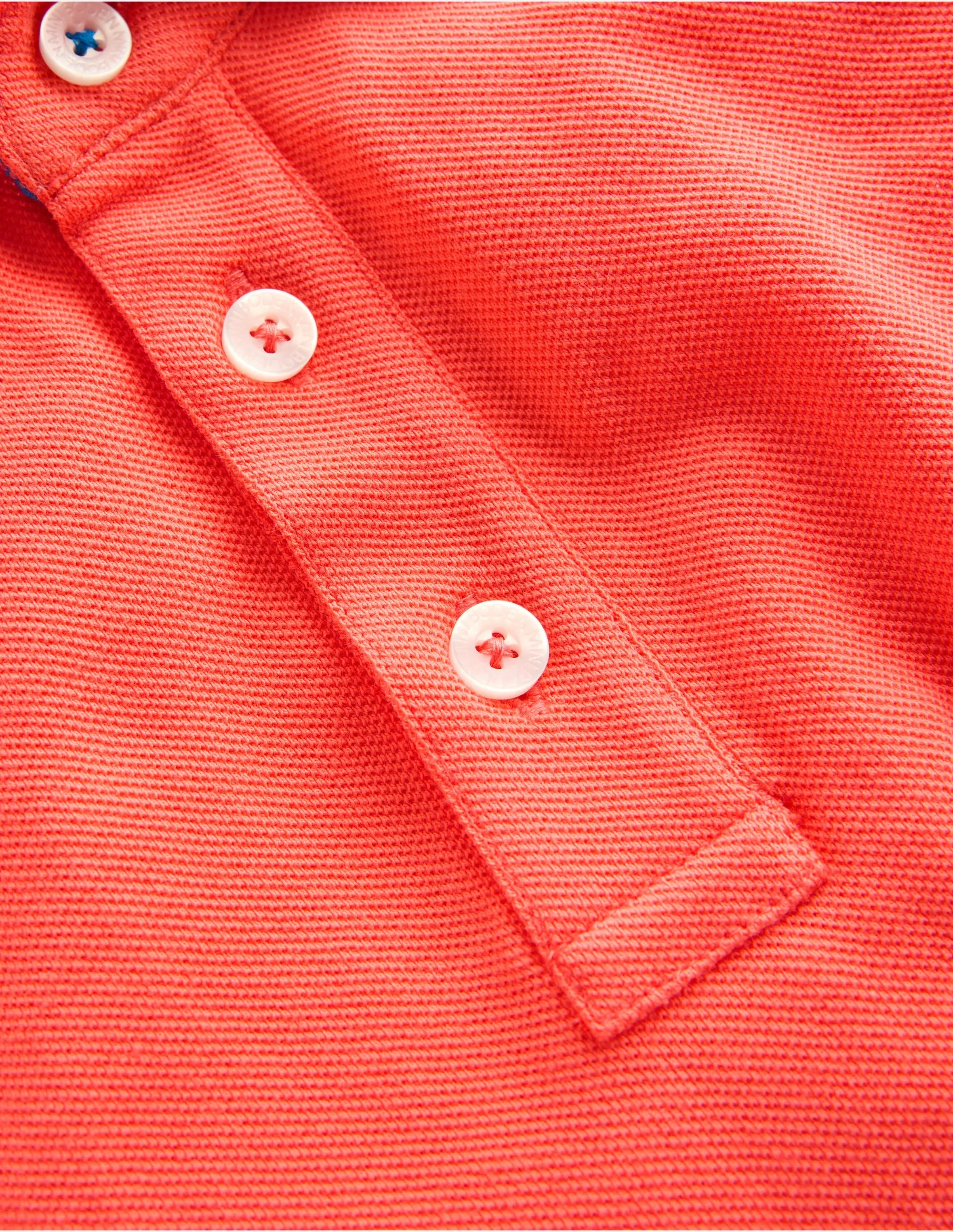 Piqué Polo Shirt-HOT CORAL (17-1656 TCX)